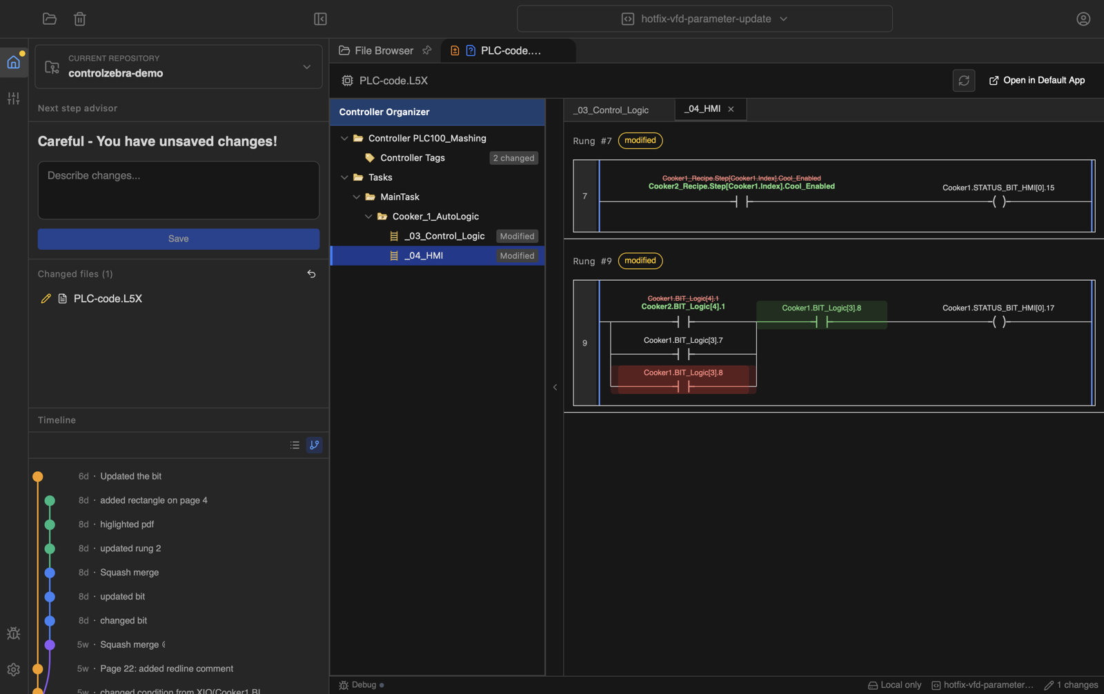 ControlZebra desktop application screenshot