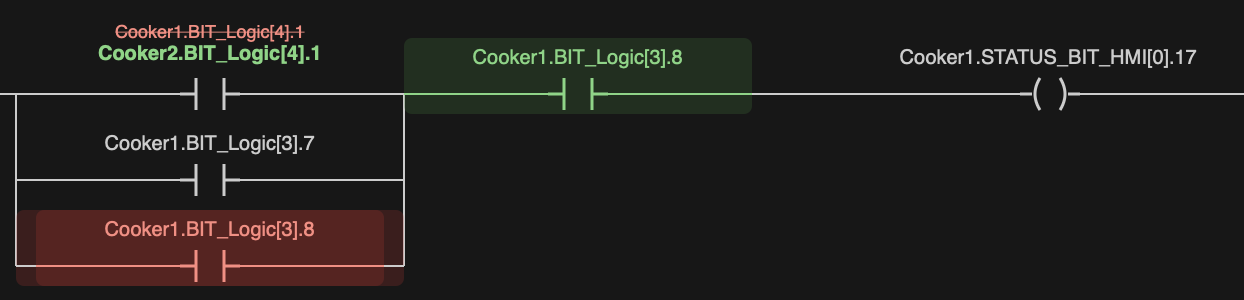 ControlZebra diff view screenshot